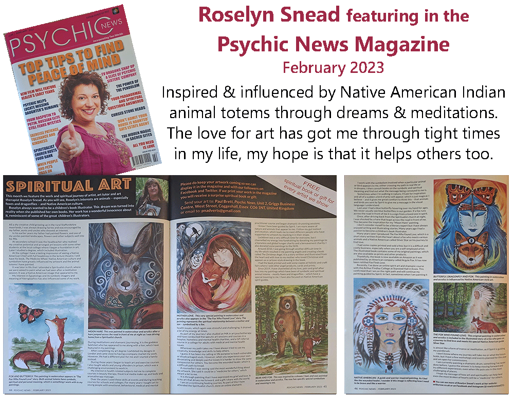 Roselyn Snead in Psychic News Magazine February 2023